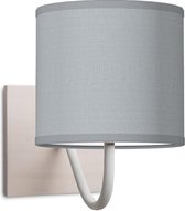Home Sweet Home wandlamp Bling - wandlamp Beach inclusief lampenkap - lampenkap 16/16/15cm - geschikt voor E27 LED lamp - lichtgrijs