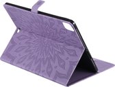 Peachy Leather iPad Pro 12.9-inch 2018 Case Cover Sunflower Printing Wallet Wallet - Violet