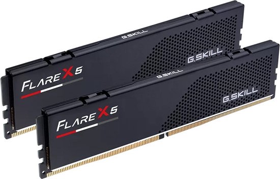G.Skill Flare X5 F5-5600J3636D32GX2-FX5 - Geheugen - DDR5 - 64 GB: 2 x 32 GB - 288-PIN - 5600 MHz / PC5-44800 - CL36 - 1.25V - AMD EXPO - Non-ECC - zwart