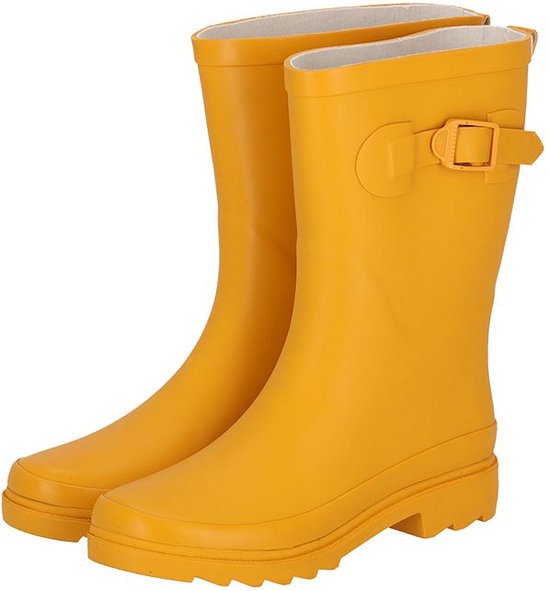 Foto: Xq regenlaarzen dames rubber ochre dames regenlaarzen laarzen dames