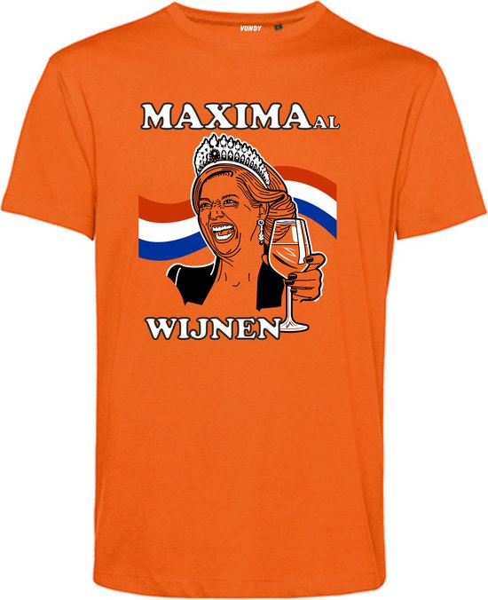 T-shirt MAXIMAal Wijnen | Koningsdag kleding | oranje t-shirt | Oranje | maat 4XL