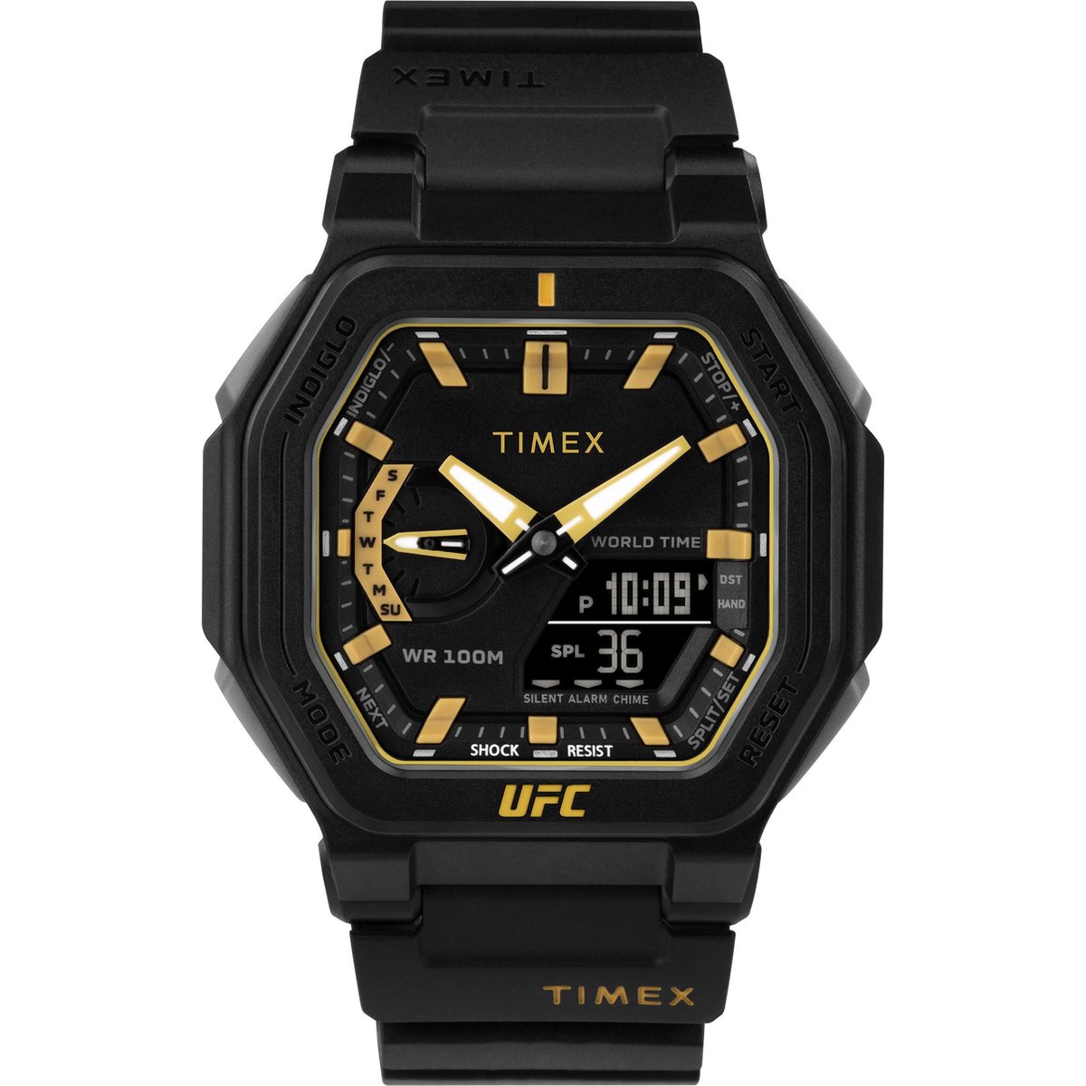 Timex UFC Colossus TW2V55300 Horloge - Kunststof - Zwart - Ø 45 mm