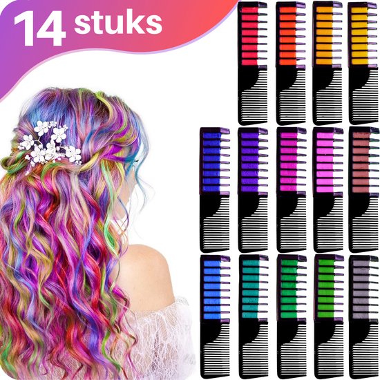 JT Products Craie pour cheveux pour Enfants – Chalk pour cheveux 6 couleurs – Teinture pour Teinture pour cheveux – Mascara pour cheveux – Fête pour enfants – Fête