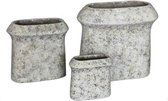 PTMD Nimma Bloempot - 40 x 20 x 36 cm - Cement - Grijs