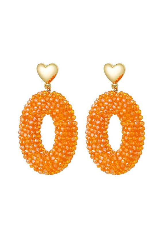 Boucles d'Oreilles Bijoutheek Bunch Beads Fuchsia
