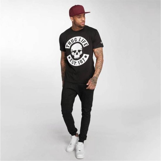 Thug Life B. Skull T-Shirt Parte Superiore Té Teschio Cotone Girocollo Uomo