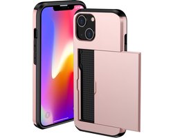 imoshion Hoesje met Pasjeshouder - Geschikt voor iPhone 13 - Backcover met pasjeshouder - Rosé Goud