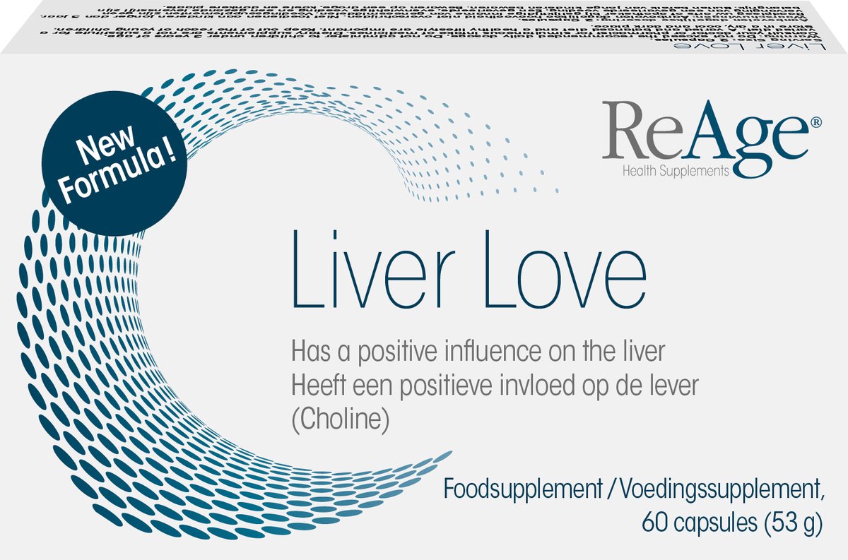 Goedkoopste ReAge Liver Love - Detox Lever - Lever reiniging - Detoxkuur - Mariadistel (80 Silymarine-extract) - N-Acetyl-L-Cysteine (NAC) - Asparagine - Choline - Methionine - Glutathion (60 capsules) - ReAge