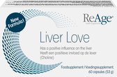 ReAge Liver Love - Detox Lever - Ondersteunt Reinigende Werking Lever - Goed voor de Lever - Mariadistel (Silymarine-extract) - N-Acetyl-L-Cysteine (NAC) - Asparagine - Choline - Methionine - Glutathion (60 capsules) - ReAge
