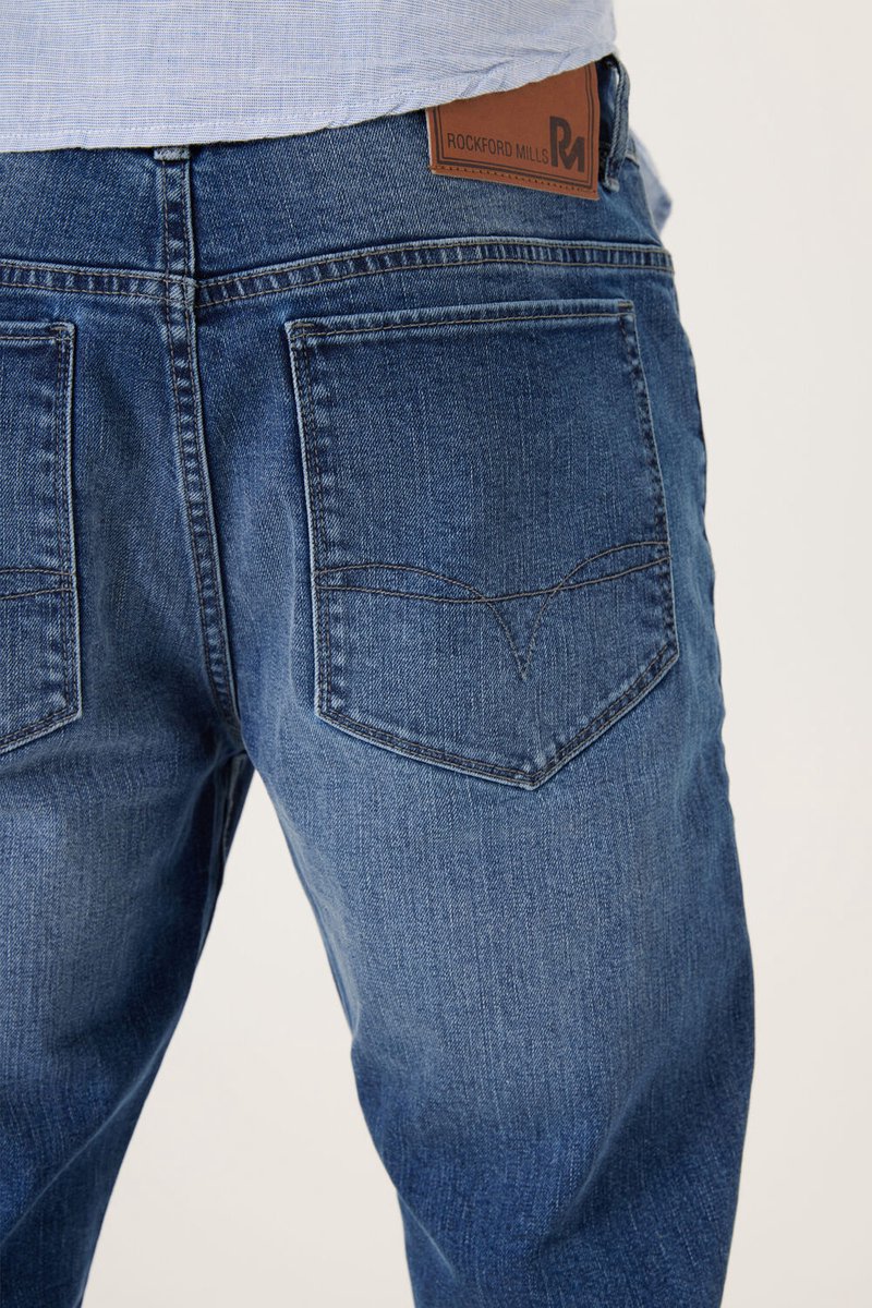 Rockford Mills LONGHORN Heren Slim Fit Jeans Blauw - Maat W33 X L30
