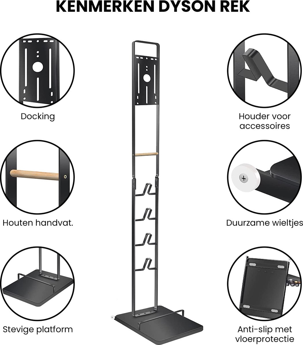 Station Support mural d'accessoires pour aspirateur Dyson V11 V10 V8 V7 (10  emplacements de rangement