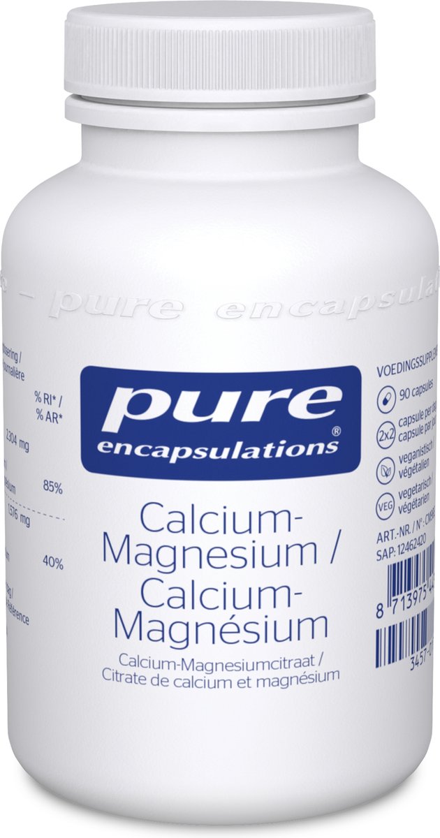 Goedkoopste Pure Encapsulations - Calcium Magnesium - Biologisch Beschikbare Combinatie van Mineralen voor Hart, Bloedcirculatie en Spieren - 90 Capsules