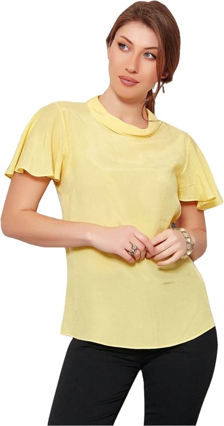 Flowy Dames Top Geel bol