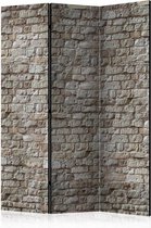 Vouwscherm - Stenen muur 135x172cm, gemonteerd geleverd (kamerscherm) dubbelzijdig geprint