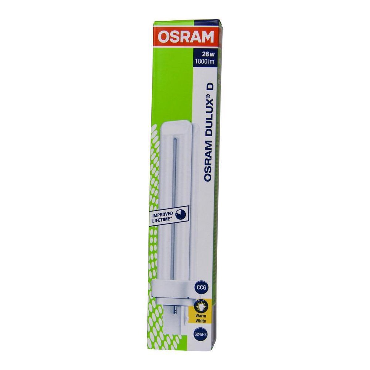 Ampoule à économie D'énergie OSRAM Dulux 26W - Format GX24d-3, Blanc Chaud - Classe énergétique A++ à E - Référence 4050300342061