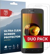 Rosso Screen Protector Ultra Clear Duo Pack Geschikt voor Motorola Moto C Plus | TPU Folie | Case Friendly | 2 Stuks