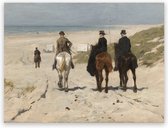 Canvas Schilderij Morgenrit aan het Strand