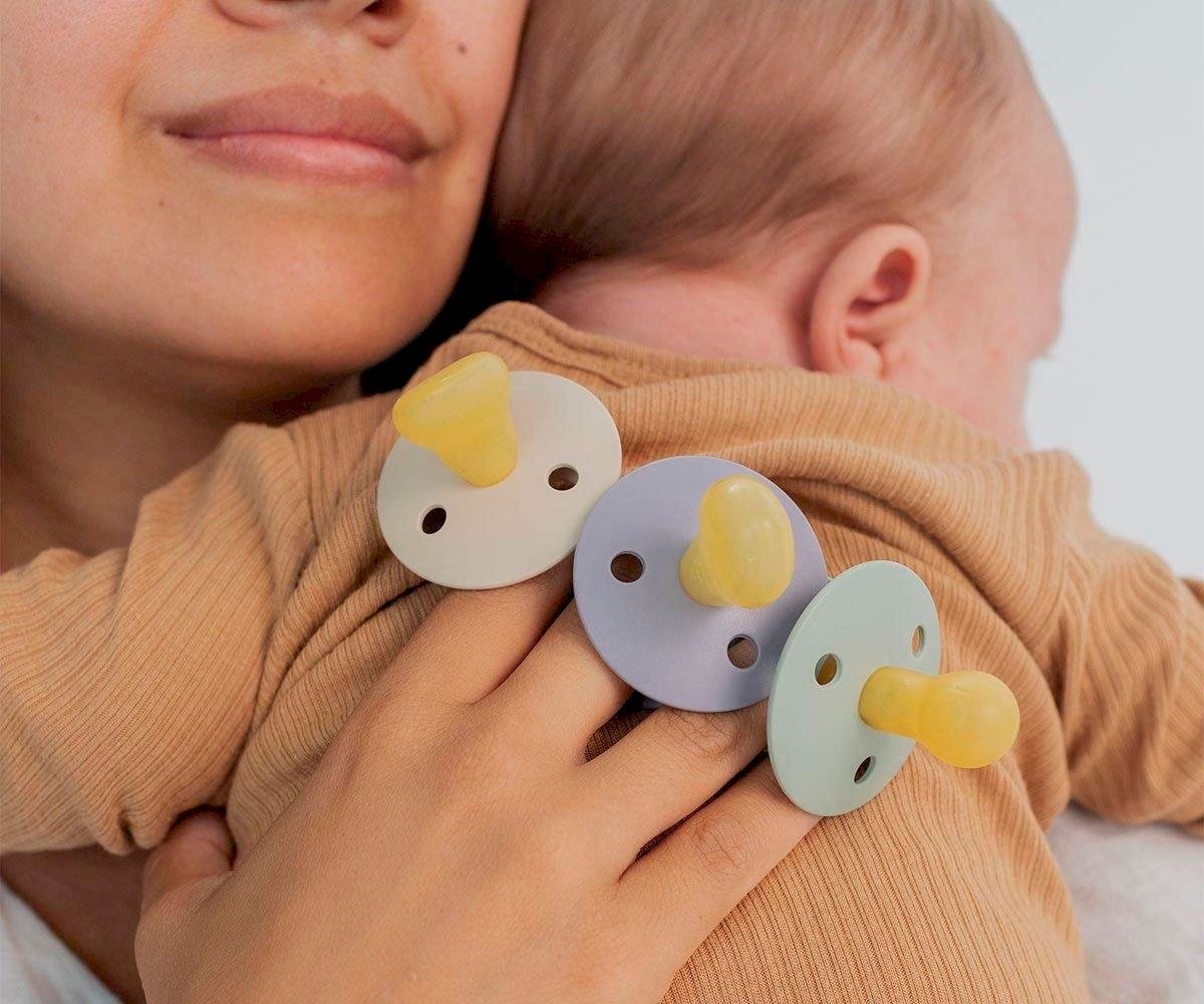 BiBS Glow in the Dark Stage 1 Fopspeen Anatomisch Sage Glow