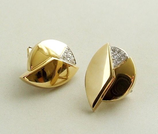 18 karaat gouden oorbellen met diamanten | bol.com