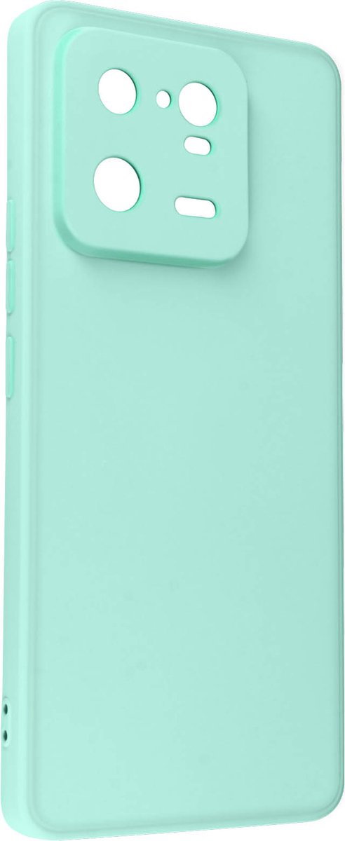 Case geschikt voor Xiaomi 13 Pro Siliconen + Microfiber Matte Finish turkoois