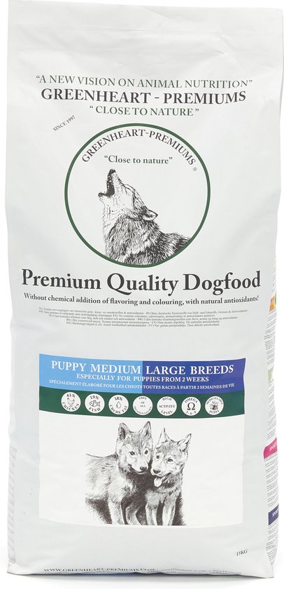 Greenheart-premiums Hondenvoer Puppy Medium - Large Breeds 4 kg