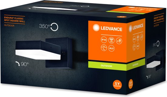 Ledvance LED Armatuur | GX53 Zwart | IP44