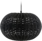 Villa Collection Werna rattan hanglamp zwart - 40,5 x 25 cm