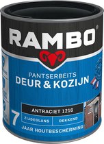 Rambo Pantserbeits Deur & Kozijn Zijdeglans Dekkend - Super Vochtregulerend - Antraciet - 0.75L