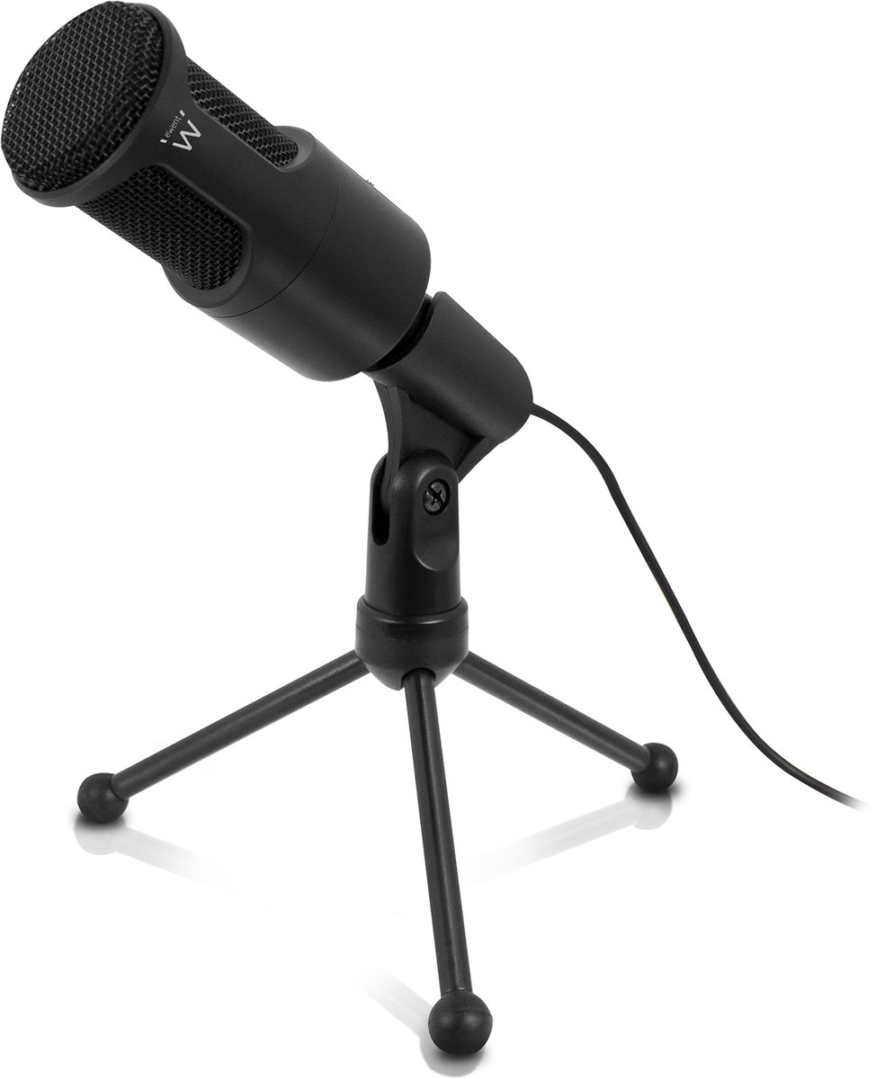 Ewent EW3552 Multimedia microfoon met noise cancelling - Plug & Play - Bedraad - Zwart