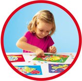 SES - Ik leer mozaïeken - 4 voorbedrukte kaarten met mozaïek stickers