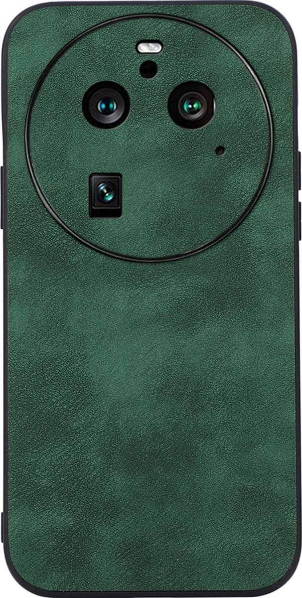 Mobigear Hoesje geschikt voor OPPO Find X6 Pro Telefoonhoesje Hardcase | Mobigear Fabric Backcover | Find X6 Pro Case | Back Cover - Groen