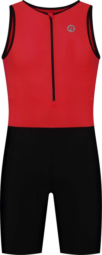 Rogelli Florida Trisiut Met Korte Mouwen Voor Triatlon - Unisex - Rood, Zwart - Maat M