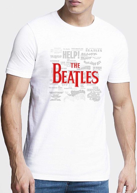 Tshirt Homme The Beatles -XL- Titres & Logos Wit