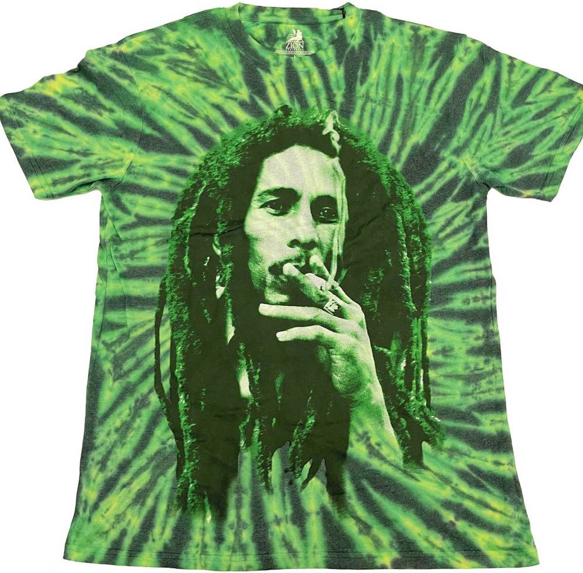 Bob Marley - Smoke Heren T-shirt - L - Groen