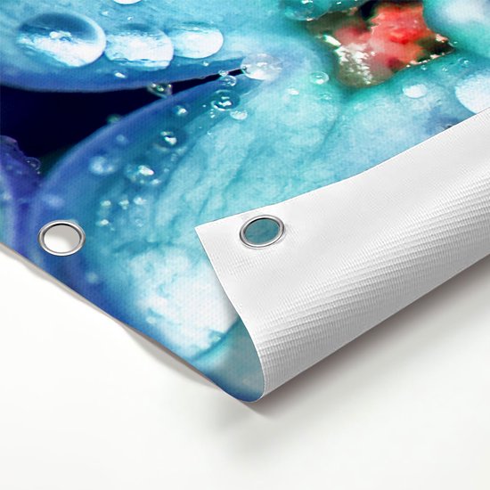 Affiche de jardin Gards Fleurs Lilas Bleus - Lilas - 40x40 cm - Toile de jardin - Décoration de jardin - Décoration murale extérieure - Tableau de jardin