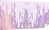 Gards Tuinposter Paarse Lavendel Bloemen - 200x100 cm - Tuindoek - Tuindecoratie - Wanddecoratie buiten - Tuinschilderij
