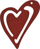 Hart. wijnrood. afm 55x45 mm. dikte 2 mm. 10 stuk/ 1 doos