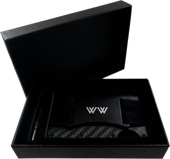 WonderWallet® Carbon Fiber Smart Wallet Carbon Portemonnee