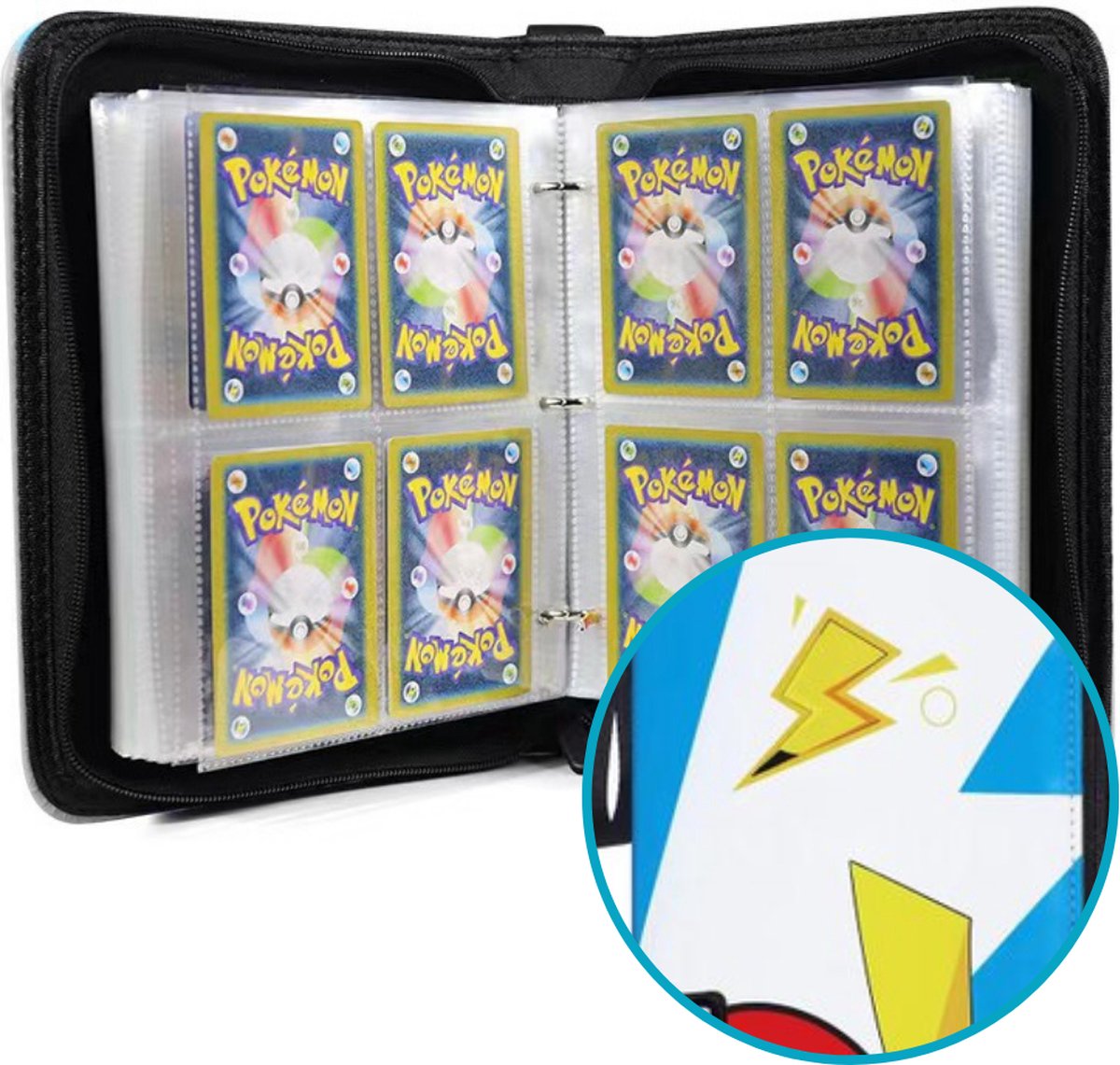 Trading Card Binder Pokémon Verzamelalbum Voor Pokémonkaarten, 50 Pagina's, Capaciteit Van 400 Transparante Kaarthouders
