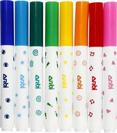 Stift - Stempelstift - 8stuks - diverse kleuren