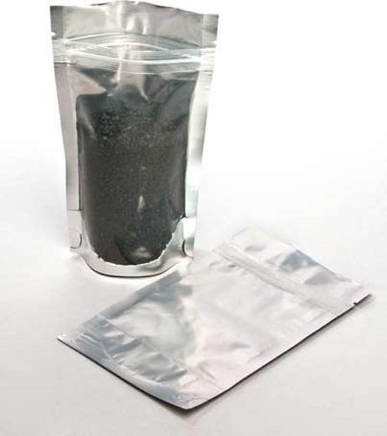Stand Up Pochettes Transparent / Argent 9.5x5.5x15.5cm | 57 grammes (100 pièces)