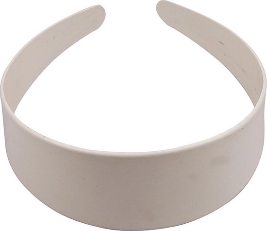 Plastic haarband. wit. B: 48 mm. 20 stuk/ 1 doos | bol.com