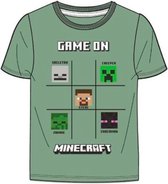 Minecraft t-shirt - kaki groen - Maat 116/6 jaar