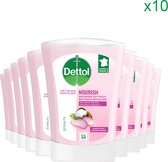 Recharge de savon pour les mains Dettol No-Touch Beurre de karité - 10 x 250 ml - Pack économique
