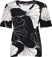 Geisha T-shirt Jazz T Shirt Short Sleeve 32401 60 Black/off White Dames Maat - L