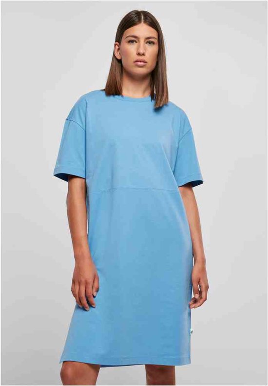 Urban Classics Korte jurk Organic Oversized Slit Tee Blauw