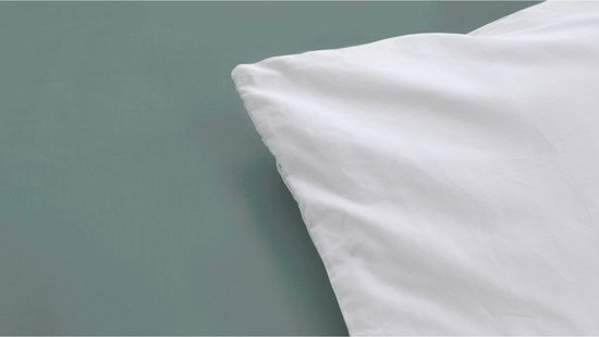 Byrklund Dekbedovertrek Side Way - 140x220 - 100% Katoen - Jade / Wit van Merkloos — afbeelding 3