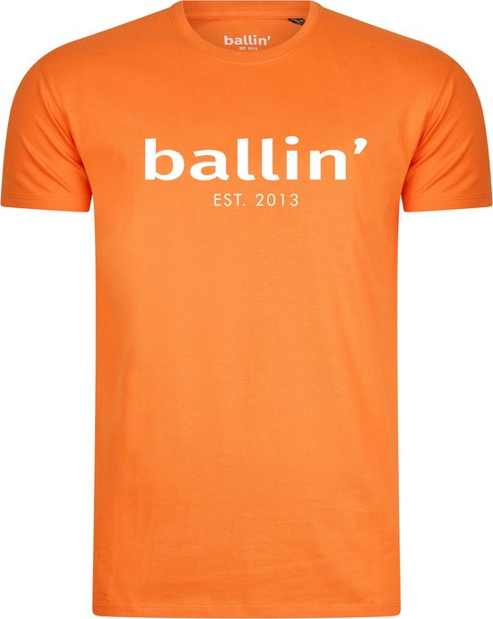 Ballin Est. 2013 - Heren Tee SS Regular Fit Shirt - Oranje - Maat M