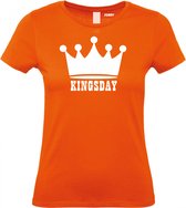 Dames T-shirt Kingsday | oranje koningsdag kleding | oranje t-shirt | Oranje | maat M