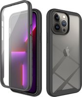 iMoshion 360° Full Protective Case Coque iPhone 13 Pro Max - Zwart / Transparent